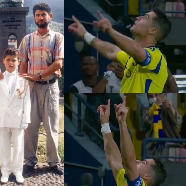 Ronaldo dành tặng bàn thắng cho người cha đã khuất khi lập công giúp Al Nassr thắng kịch tính ở Cúp C1 châu Á - Ảnh 3.